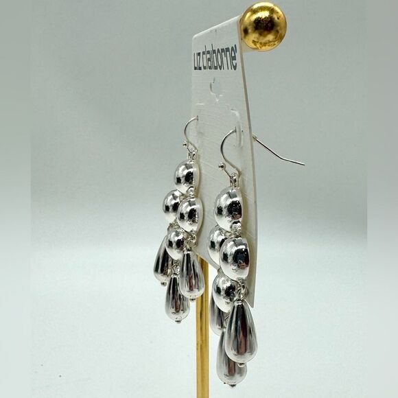 Liz Claiborne Silver Dangling Earrings - Picture 5 of 7